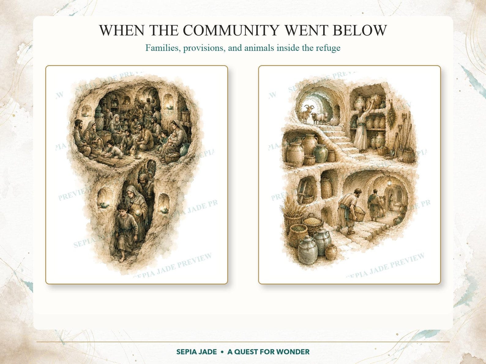 Community life below Derinkuyu