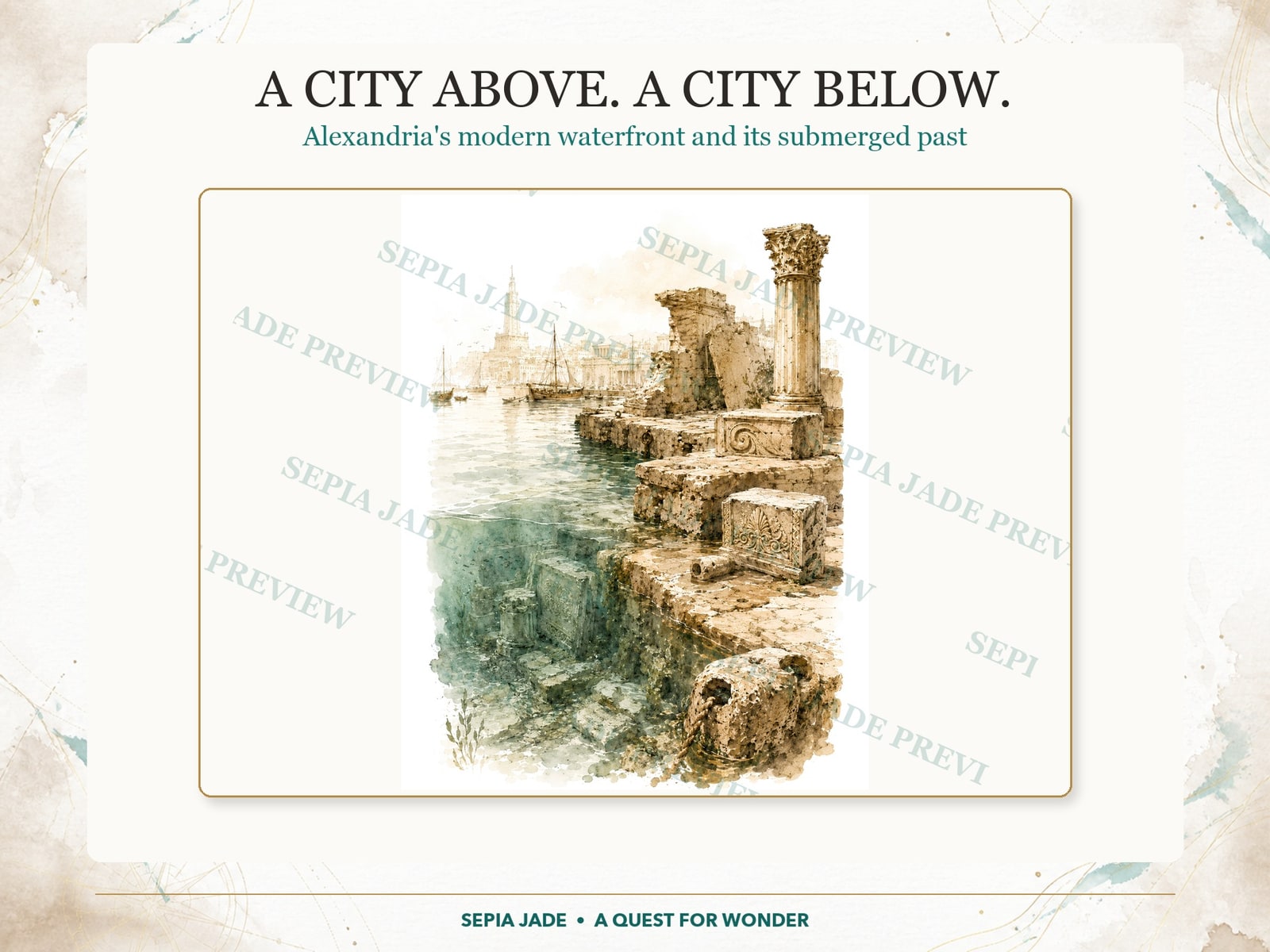 Alexandria above and below the Mediterranean