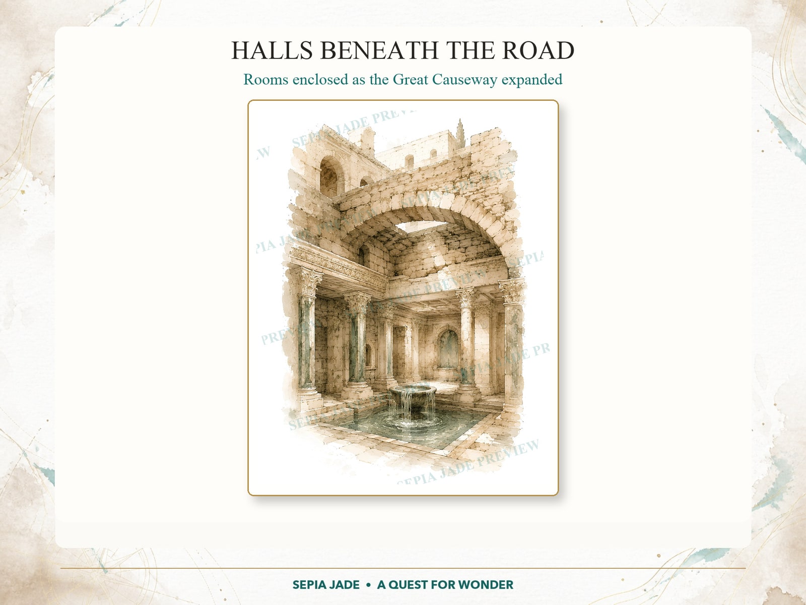 Halls beneath the road in Jerusalem