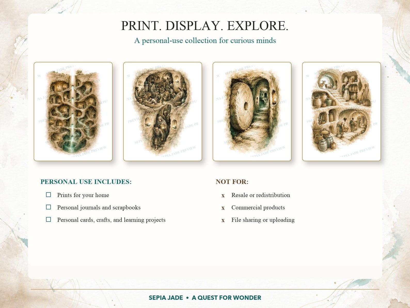 Personal-use information for the Derinkuyu collection