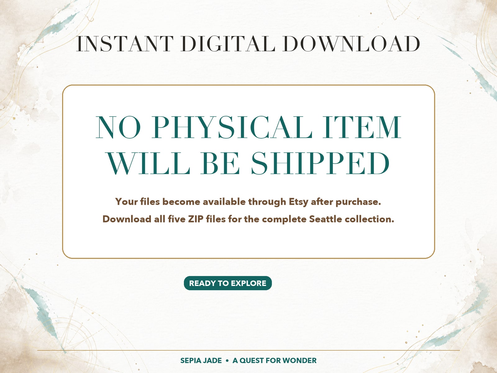 Seattle instant digital download information