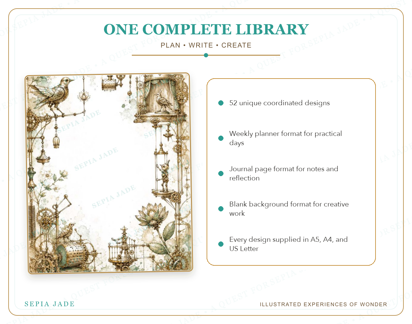 Product details for Echoes & Expeditions Gallery — Digital Complete Suite — 52 Designs