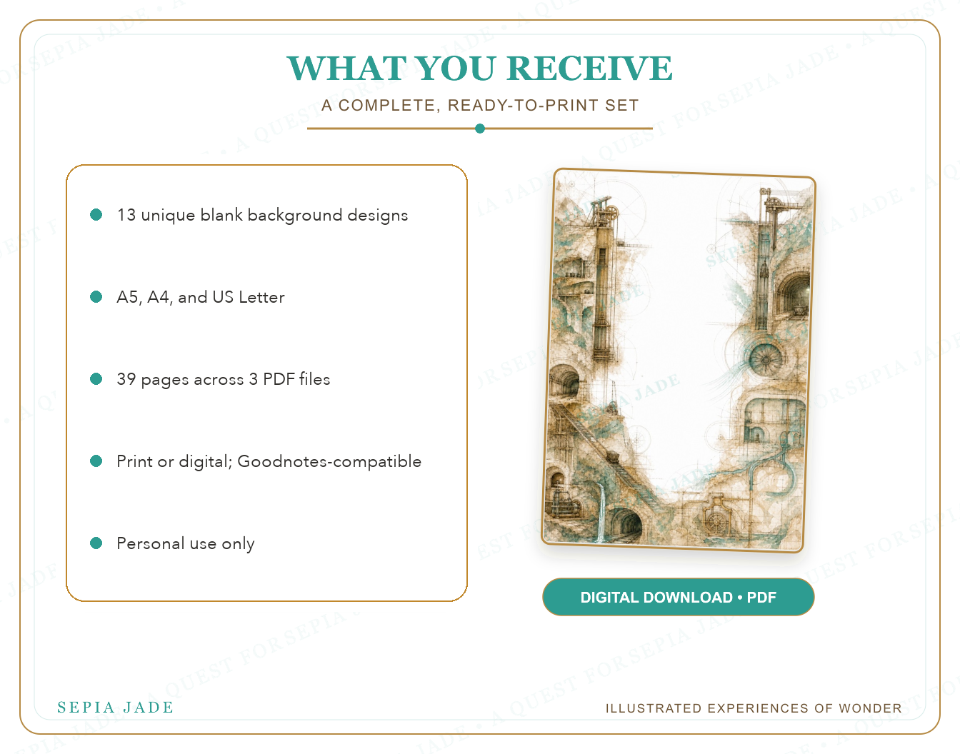 What is included in City of Iron and Stone Digital Blank Backgrounds — 13 Designs