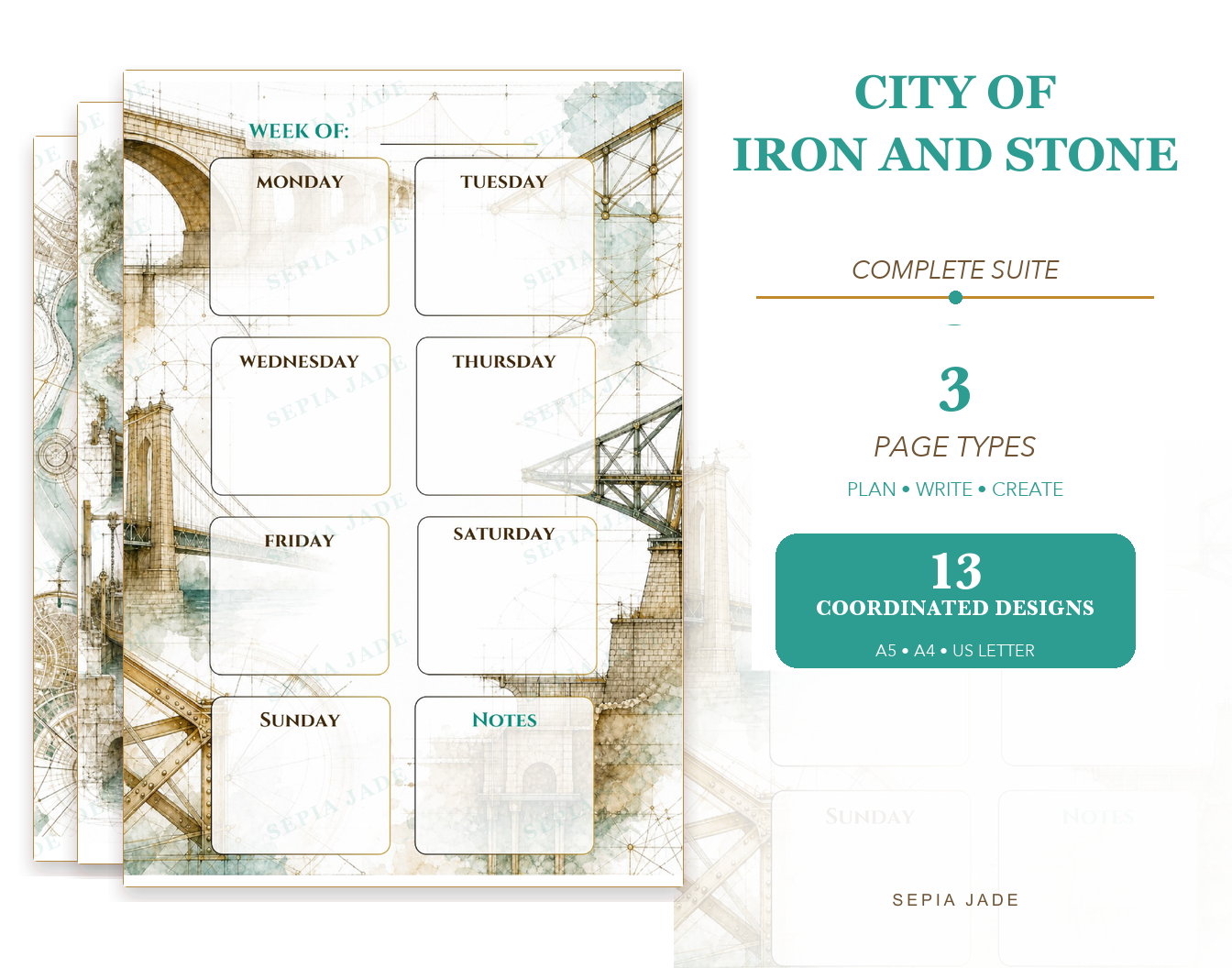 City of Iron and Stone Digital Complete Suite — 13 Designs