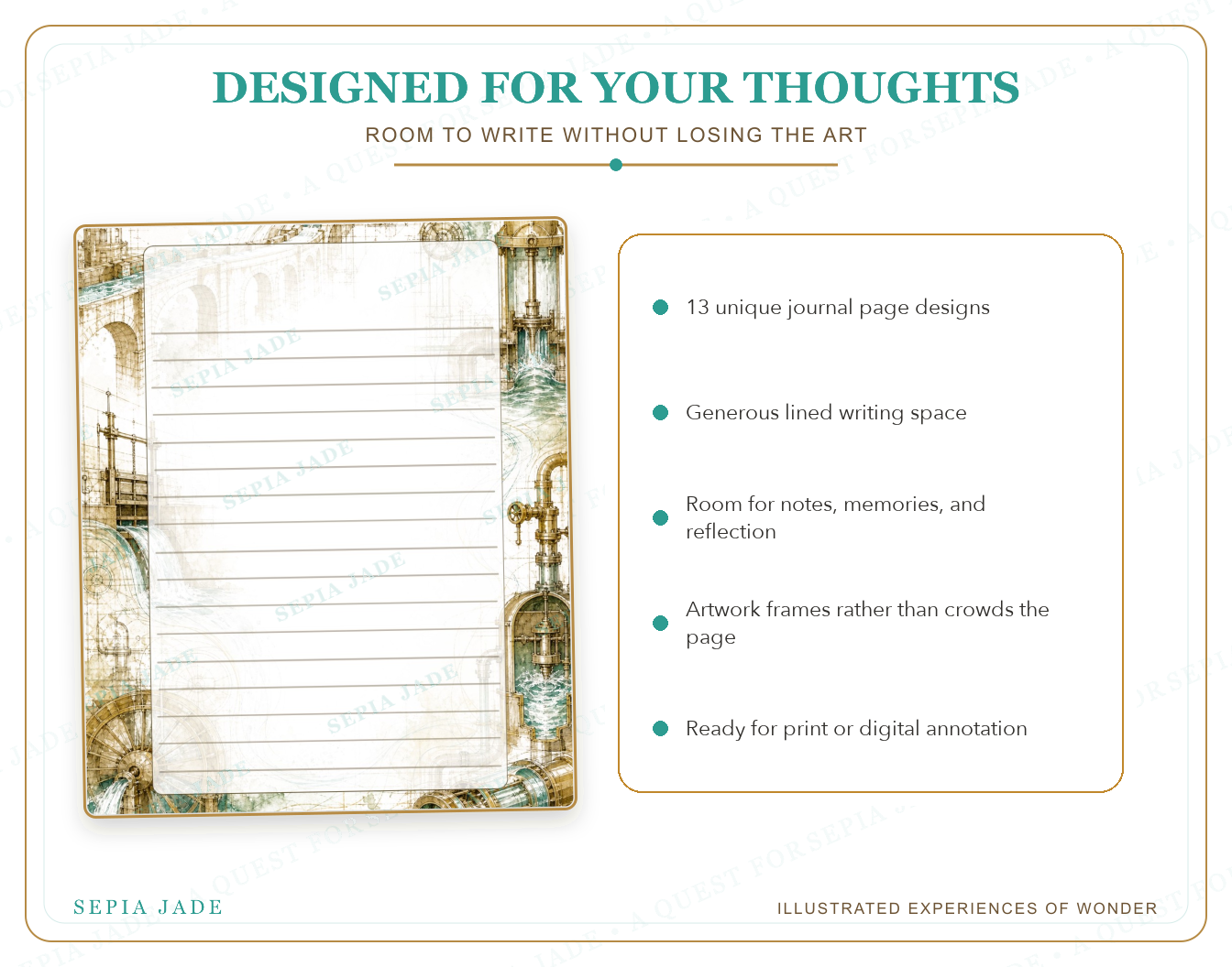 Product details for The Curious Journal Digital Journal Pages — 13 Designs