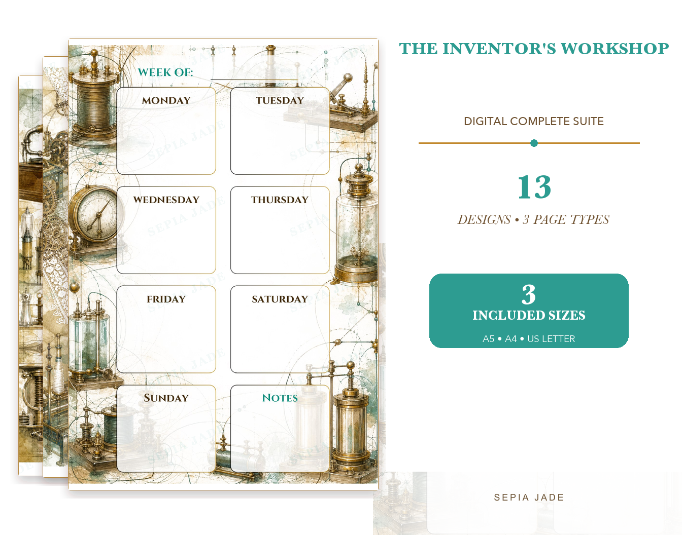The Inventor's Workshop Digital Complete Suite — 13 Designs hero preview