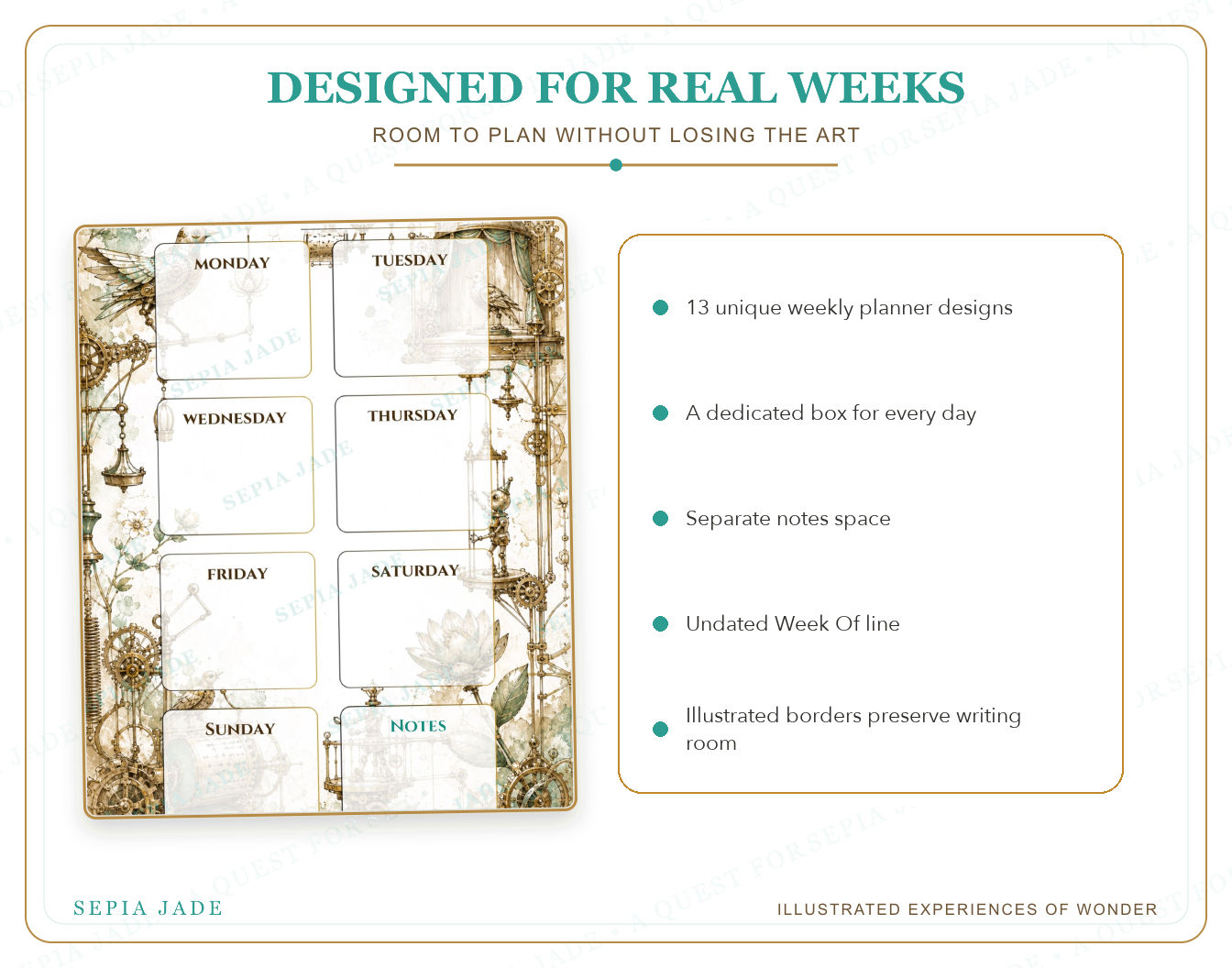 Product details for The Inventor's Workshop Digital Weekly Planner — 13 Designs