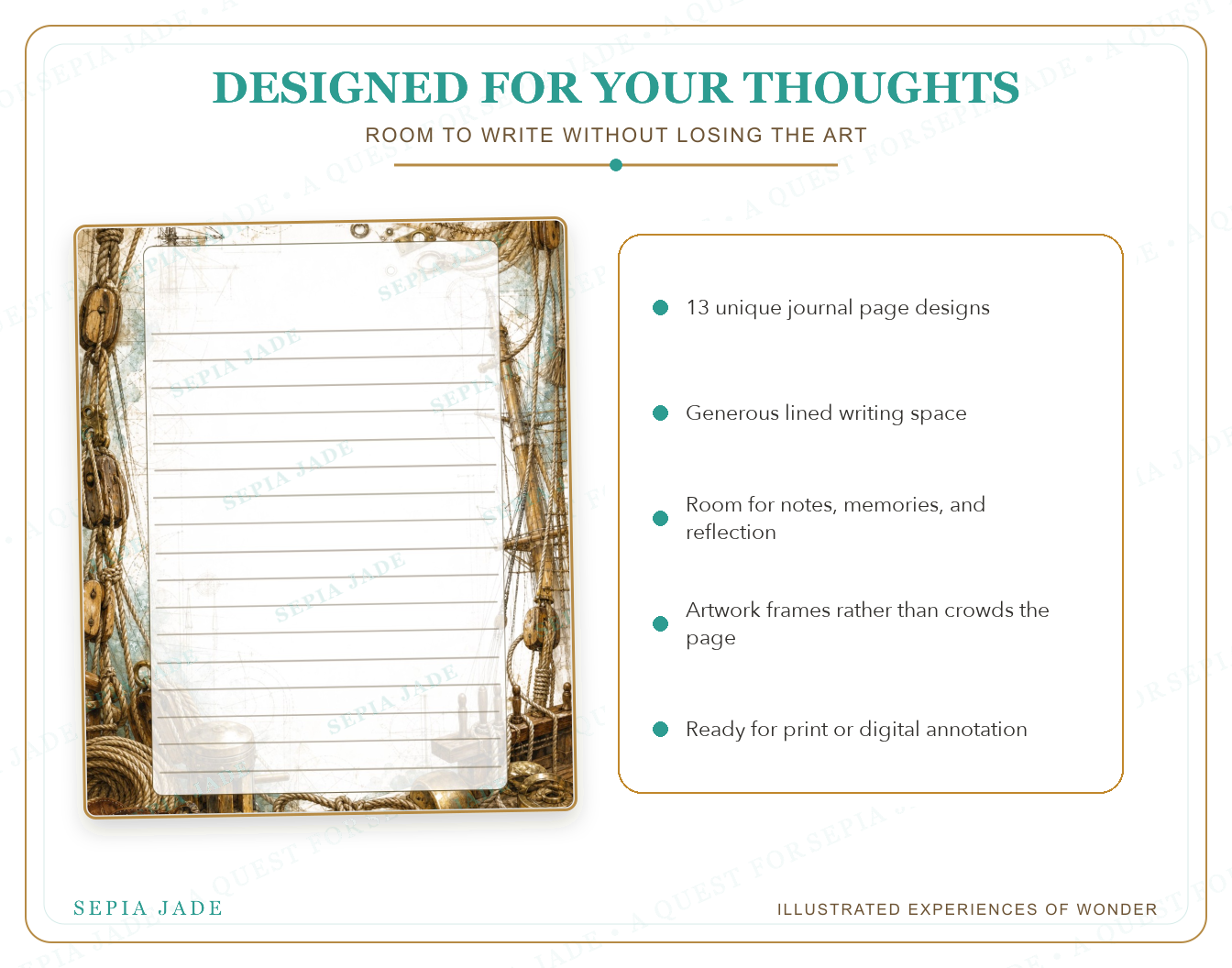 Product details for Voyages Above and Below Digital Journal Pages — 13 Designs
